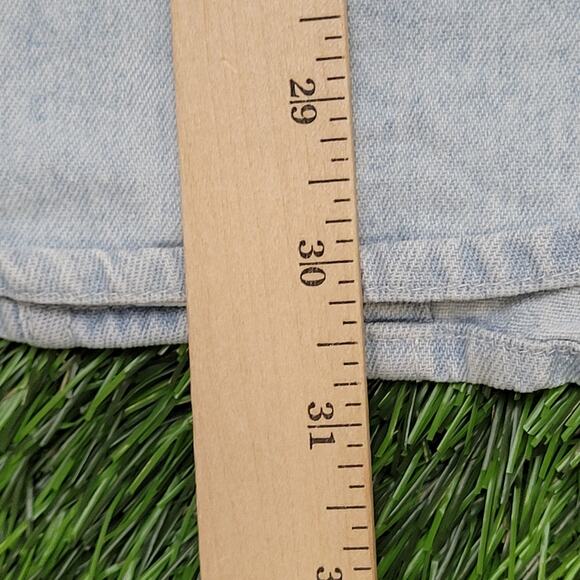 Vintage 2003 Americade Lake George NY Cutoff Denim Button Shirt Medium 22x30 - Picture 11 of 13